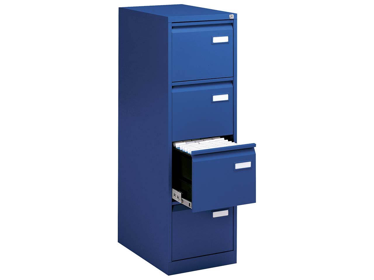 Hängeregistraturschrank 4S 1-bahnig blau RAL 7035