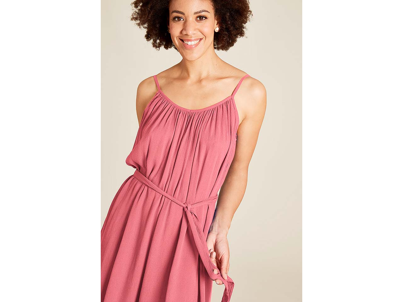 tranquillo Damen-Mini-Kleid mit Spaghettiträger, rose wine, Gr. 36