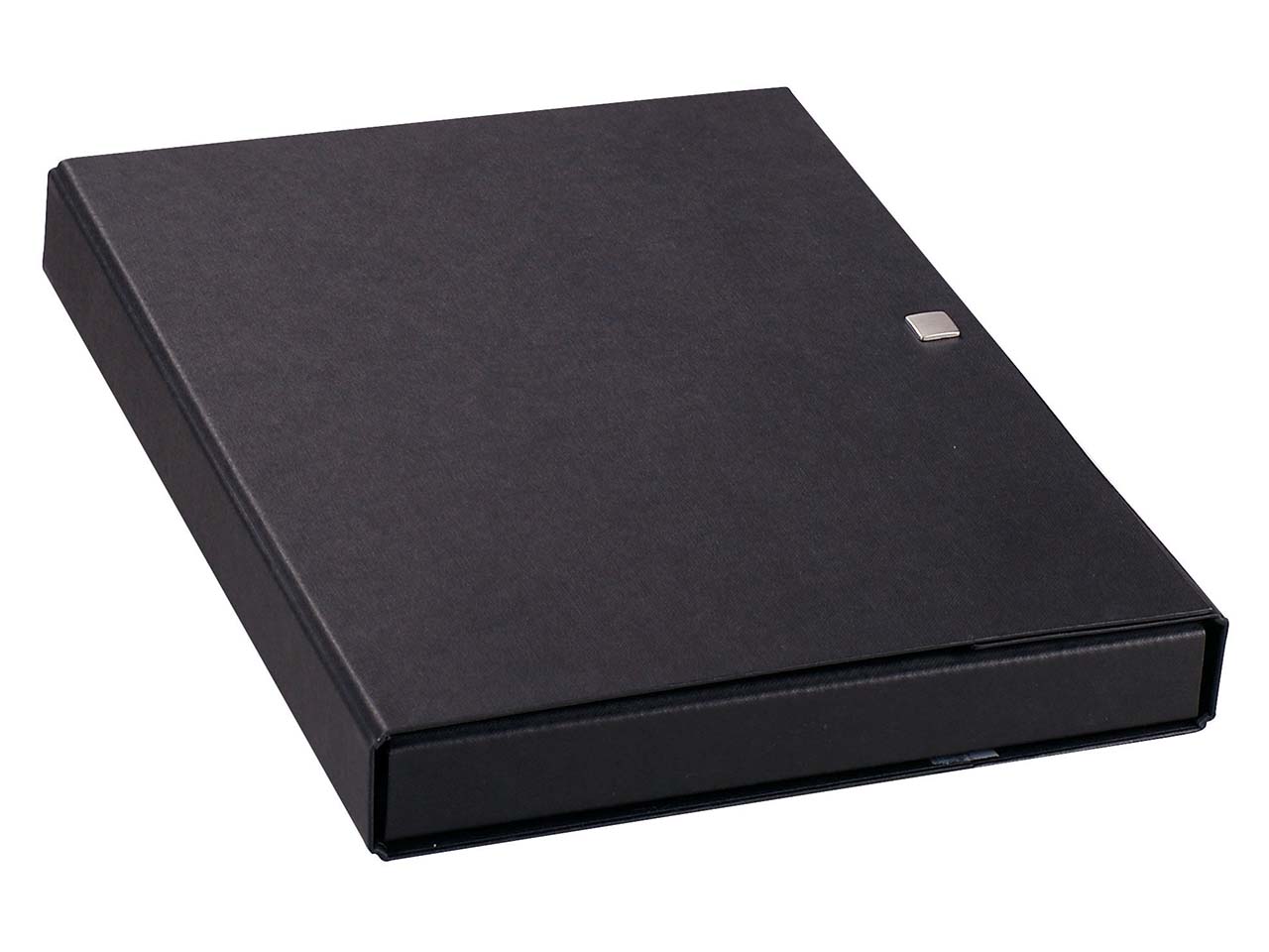 Sammelmappe 'Elegance BIG', schwarz, A4 mit Flügel u Druckknopfverschluss