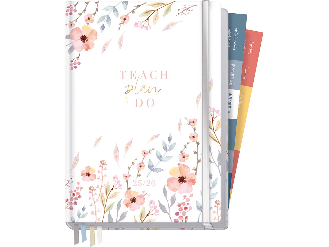 Häfft Buchkalender "Lehrer-Planer" DIN A5+, 2025/26, Sweet Flowers