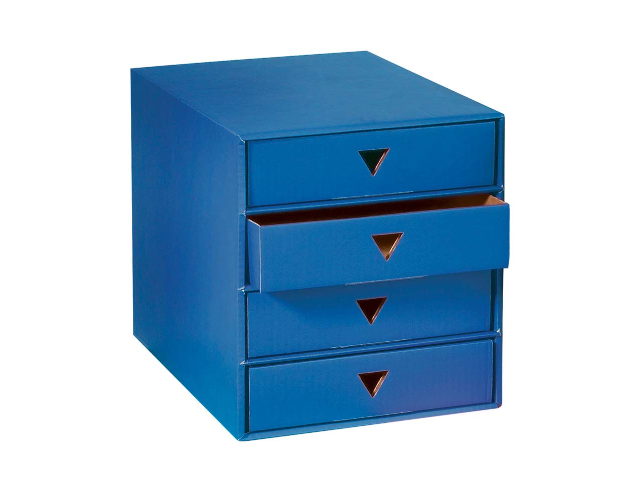 Schubladenbox "Color" DIN A4 mit 4 Schüben blau