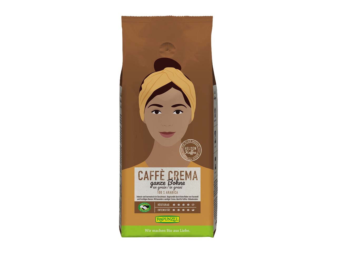 RAPUNZEL Bio-Kaffee Crema "Heldenkaffee" ganze Bohnen, 1 kg