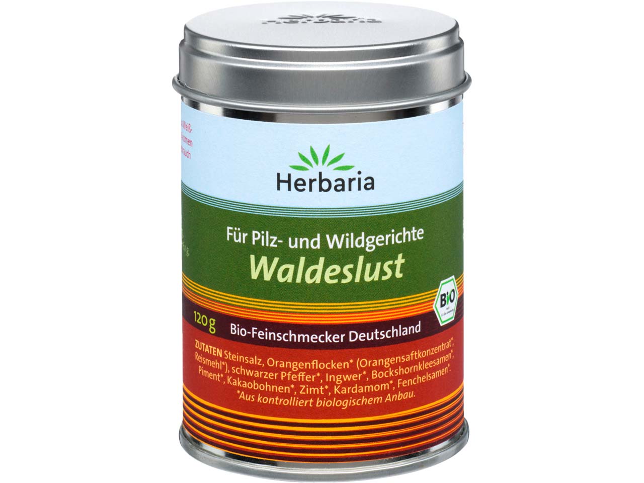 Herbaria Bio-Gewürzsalz "Waldeslust" für Pilz- und Wildgerichte, 120 g
