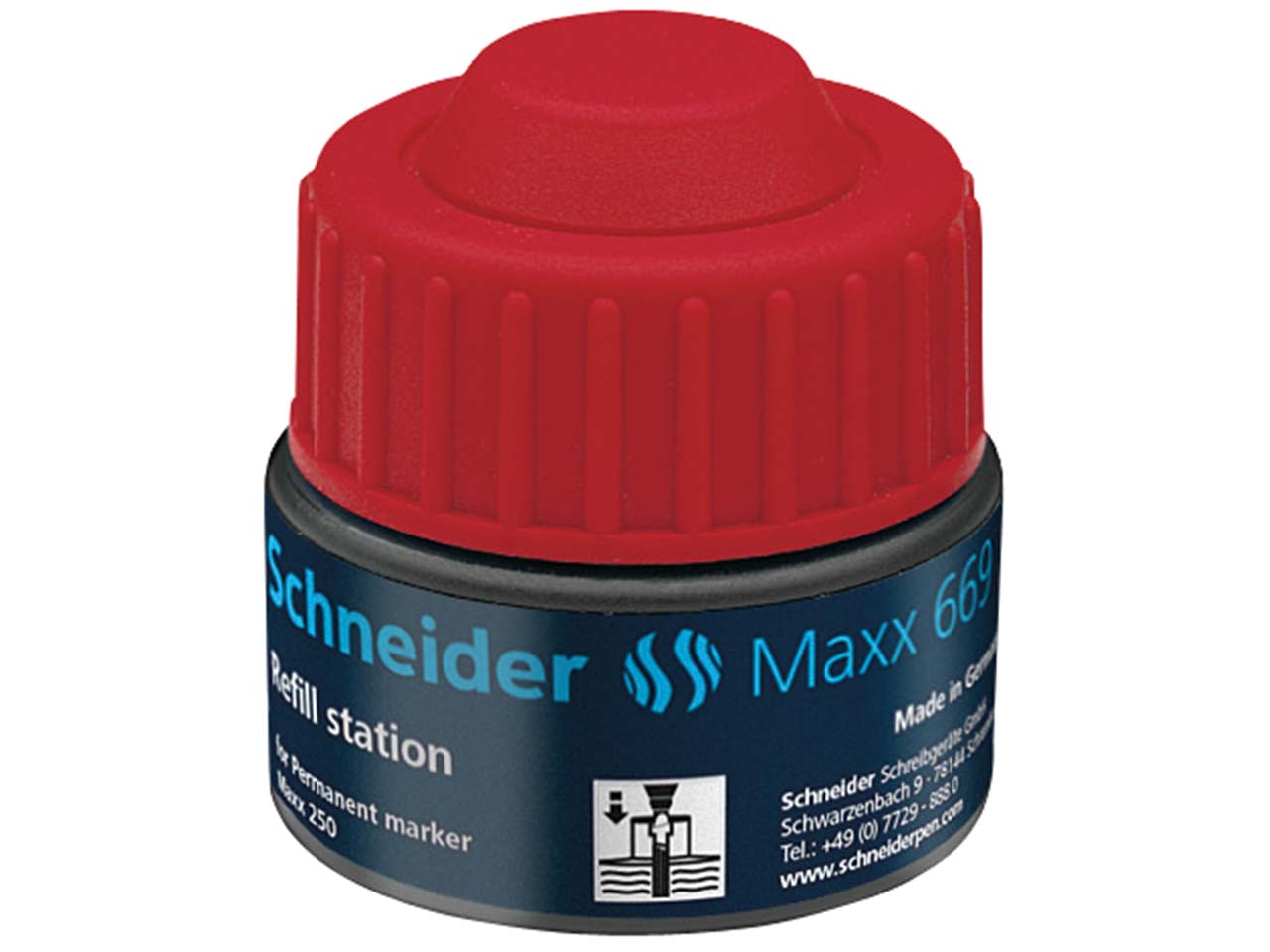 Schneider Nachfülltinte 669 für Permanent-Marker "Maxx 250" rot