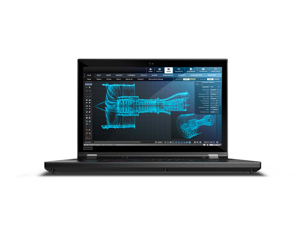 LENOVO Laptop THINKPAD P53 mit 512GB SSD, 32GB, refurb., 3. Wahl, black