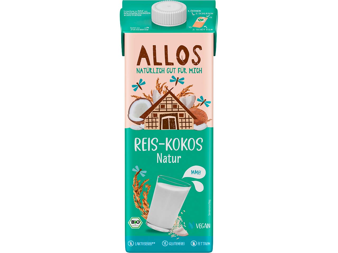 Allos Bio-Reis-Kokosdrink 'Natur', 1 l