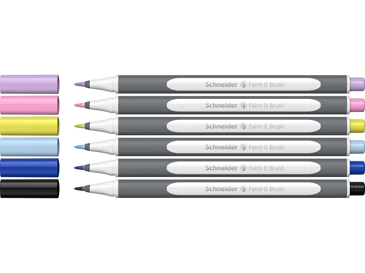 Schneider 6er Set Brushpen "Paint-It" V1, farbig sortiert
