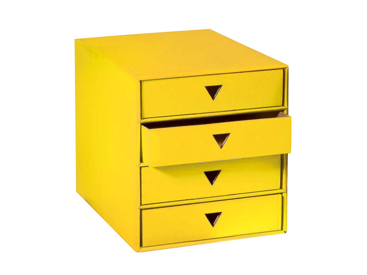Schubladenbox "Color" DIN A4 mit 4 Schüben gelb