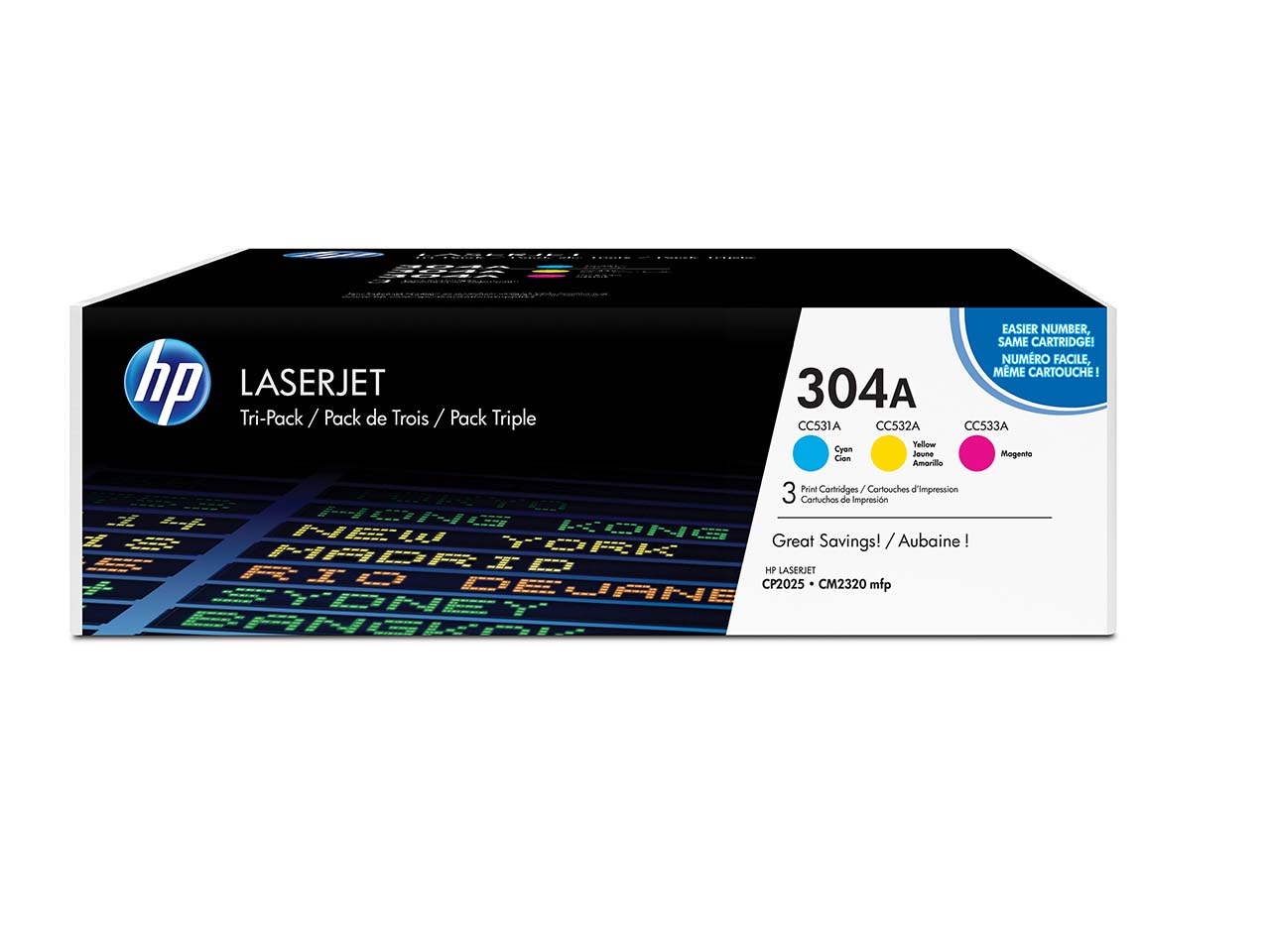 hp 3er Set Druckkassetten CF372AM cyan, magenta, gelb