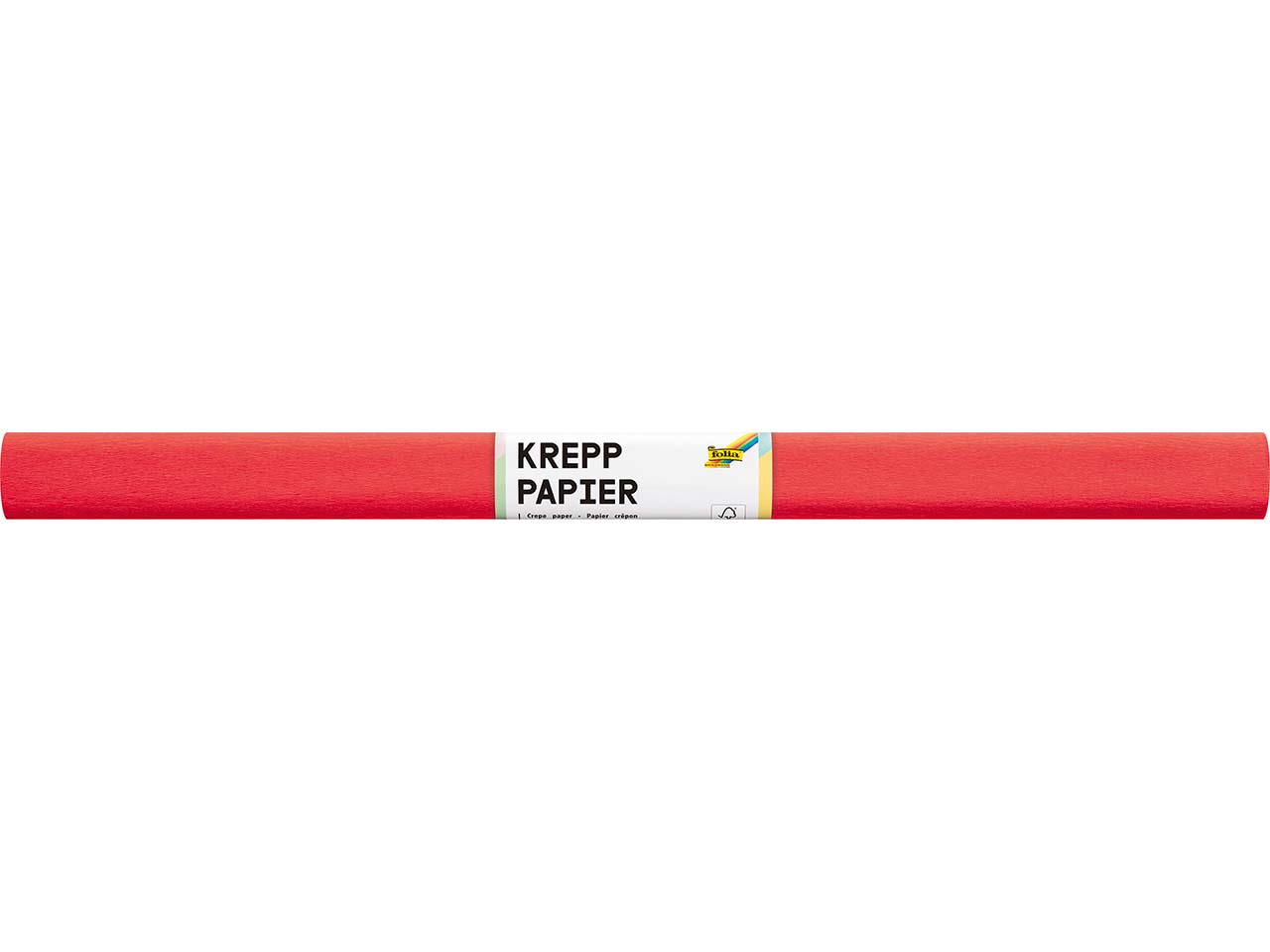 folia Krepppapier-Rollen, 50 cm x 2 m, 10 Rollen, feuerrot