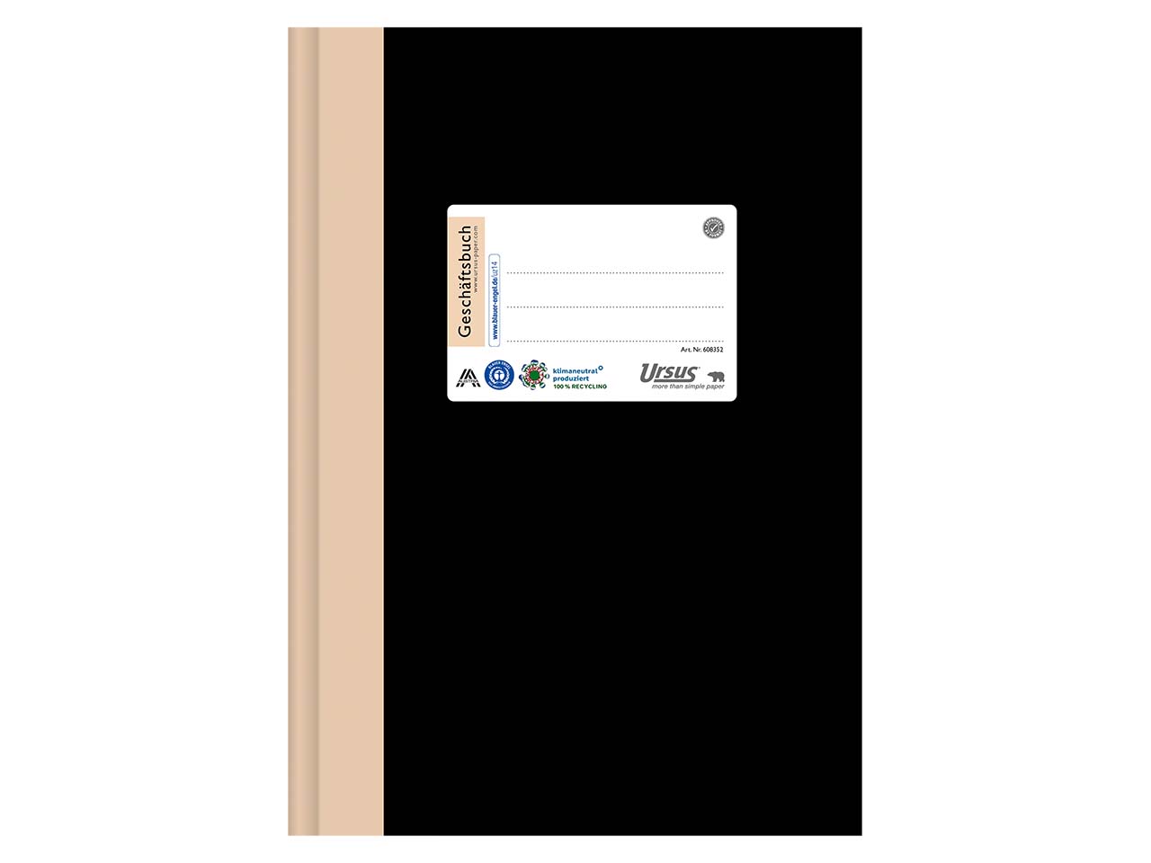 Ursus Notizbuch 'green' DIN A4, 96 Blatt, 80 g/m², liniert