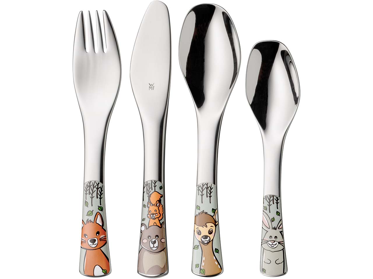 WMF 4-teiliges Kinderbesteck-Set "Waldfreunde"