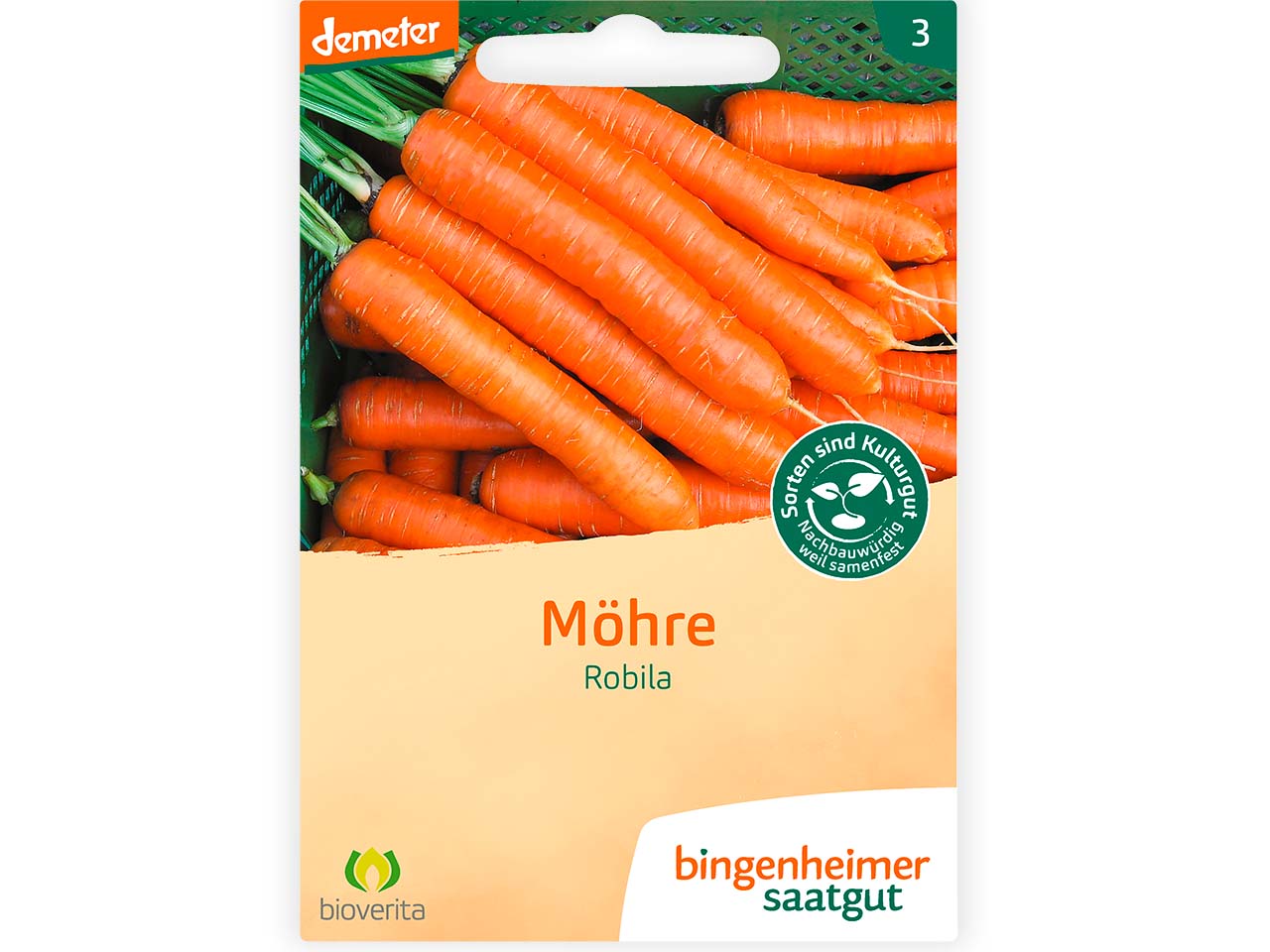 bingenheimer saatgut Bio-Samen Möhre "Robila", 1 Stk.