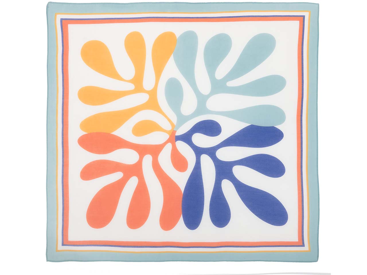 Living Crafts Halstuch "ARLES" 60x60 cm, aus Baumwoll-Seide-Mix, multicolour