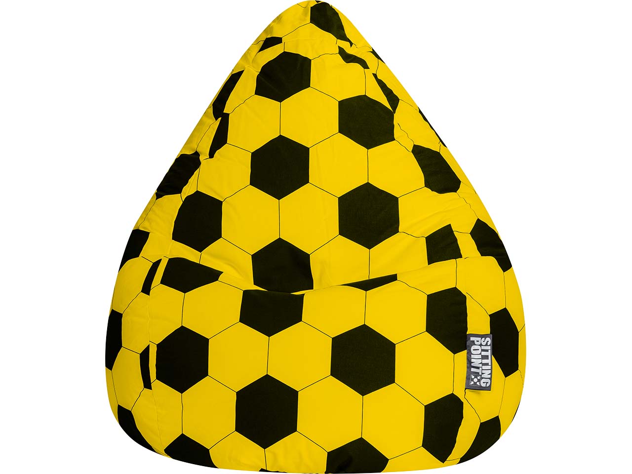 Sitzsack "Fankurve XL", 70 x 110 cm, schwarz-gelb