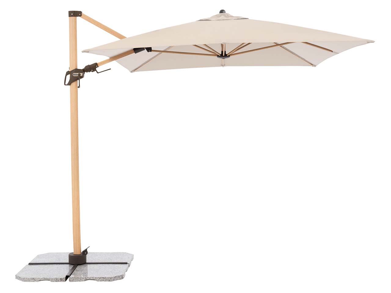 doppler Pendelschirm "Alu Wood AX Ultra" 300 x 220 cm, Esche hell, natur