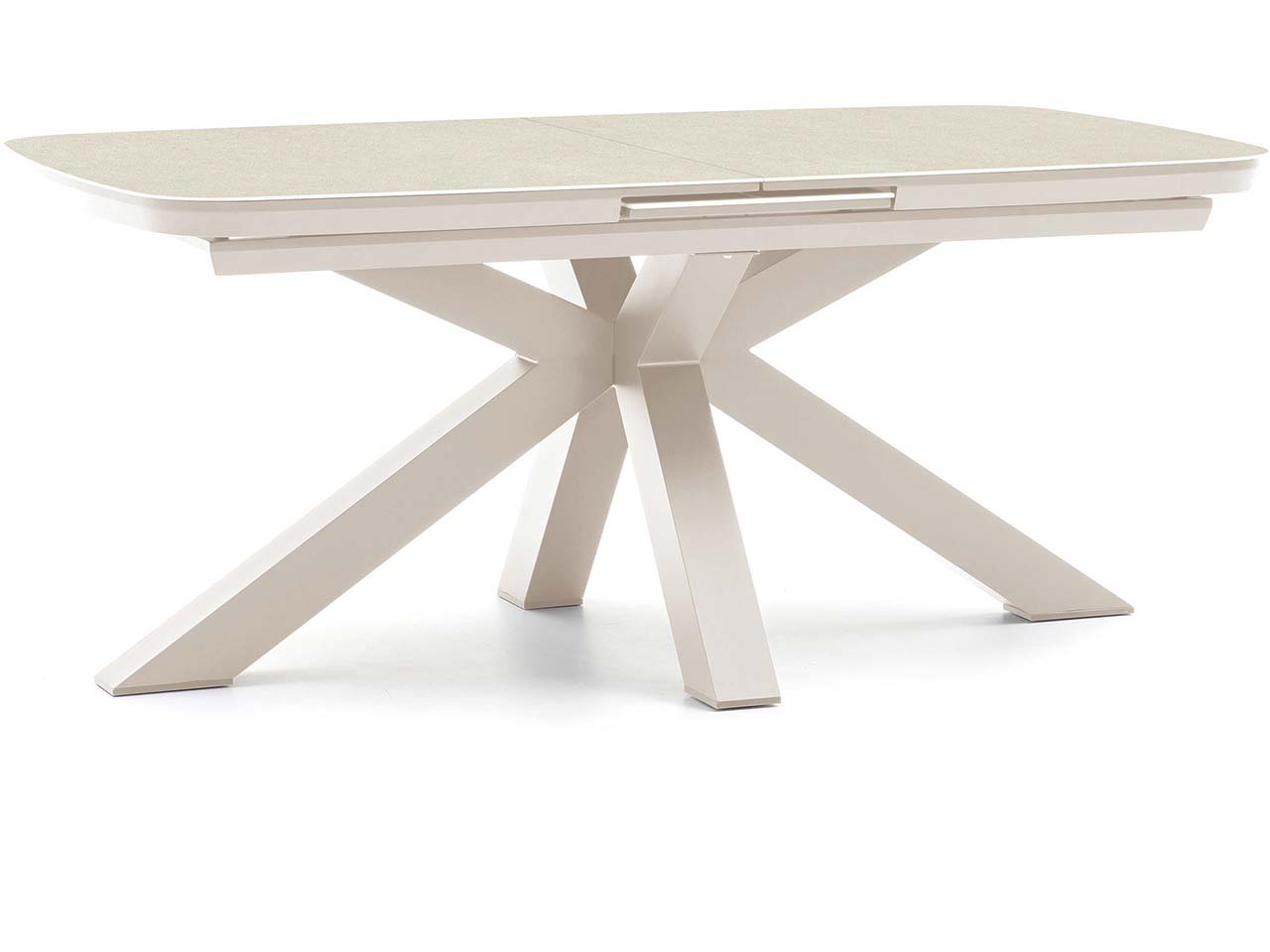 Gartentisch "Torino" B180/220 x T 100 x H 76 cm, ausz. Sinterstein, Aluminium, sand