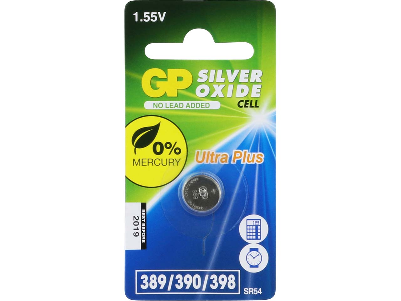 Pack GP Battery Uhrenbatterie 389 "SR54"