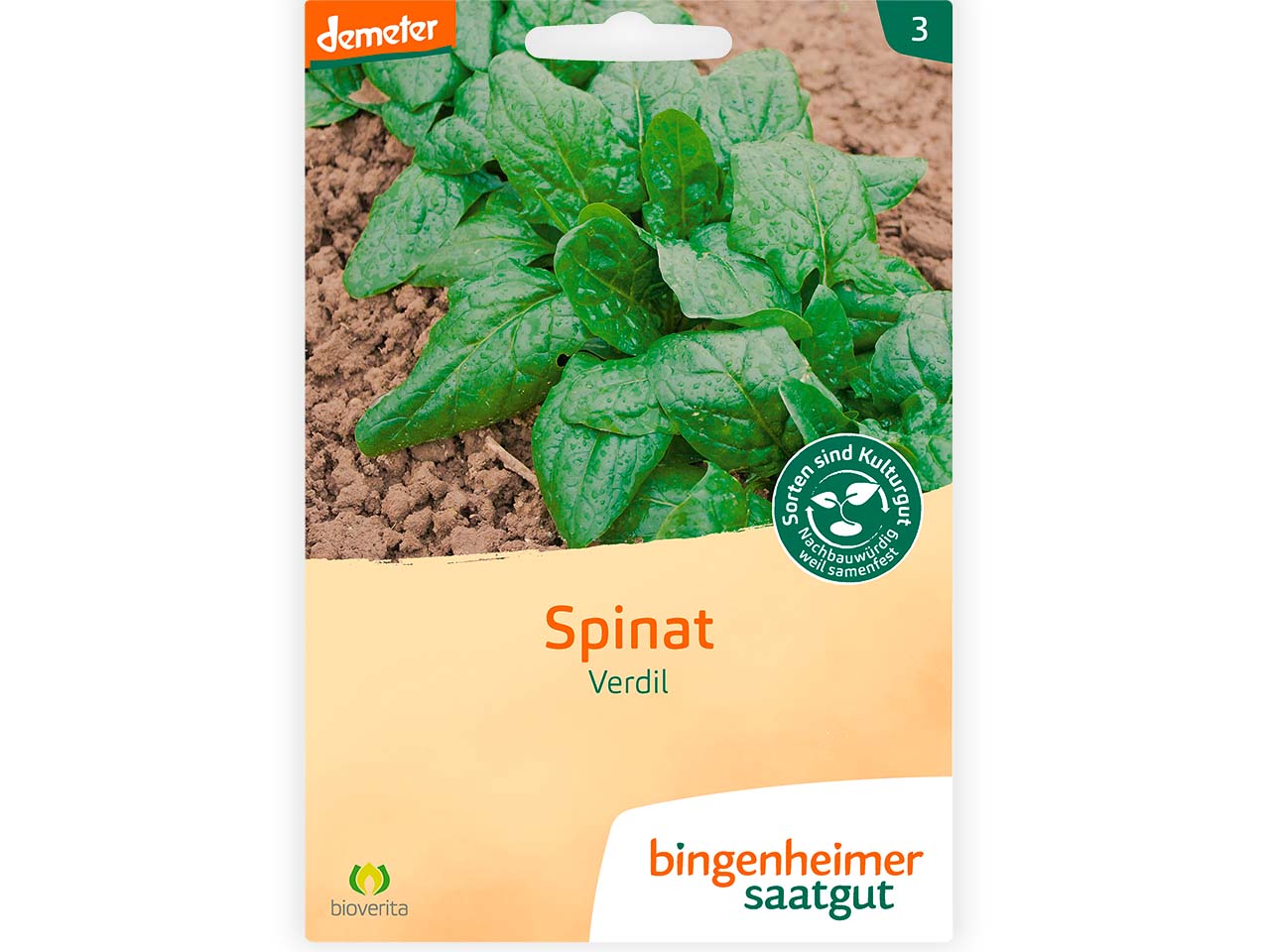 bingenheimer saatgut Bio-Samen Spinat "Verdil", 1 Stk.