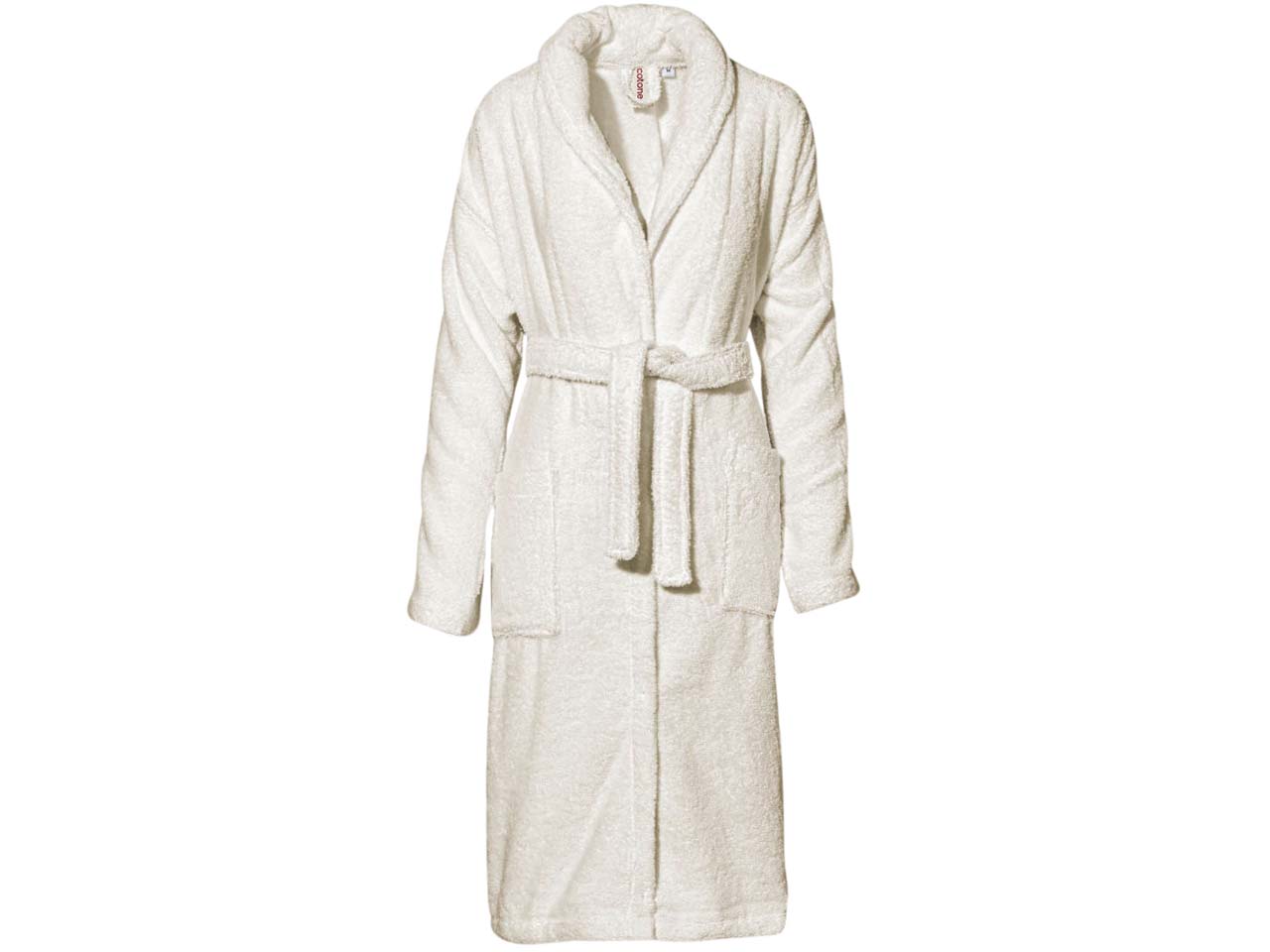 Cotonea Frottier Bademantel aus Bio-Baumwolle, Gr. S, weiß
