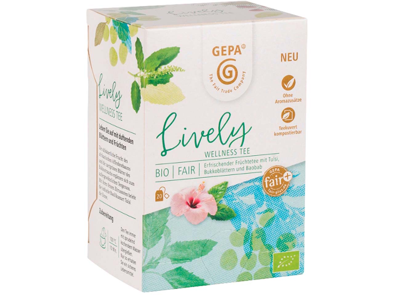 GEPA Bio-Früchtetee "Wellness Tee Lively", 20 Stk.