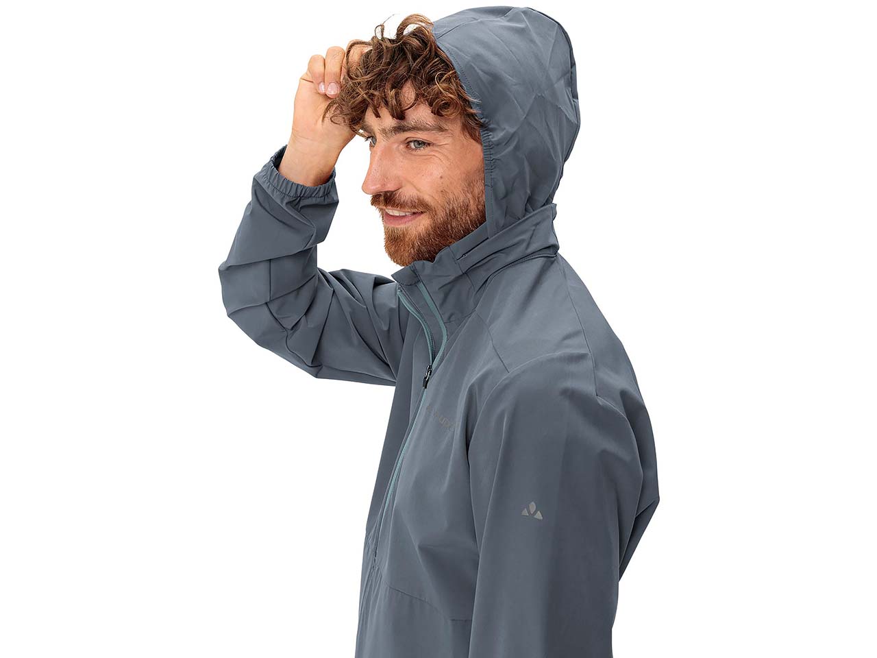 VAUDE Herren-Windjacke "Cyclist" mit verstaubarer Kapuze, heron, Gr. M