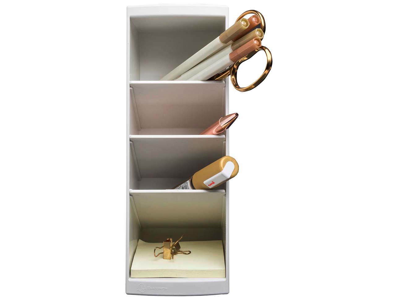 Exacompta Ordnungshelfer "Multitower AutentiK" 4 Fächer, 230 x 80 x 110 mm, weiß Exacompta Ordnungshelfer "Multitower AutentiK" 4 Fächer, 230 x 80 x 110 mm, weiß