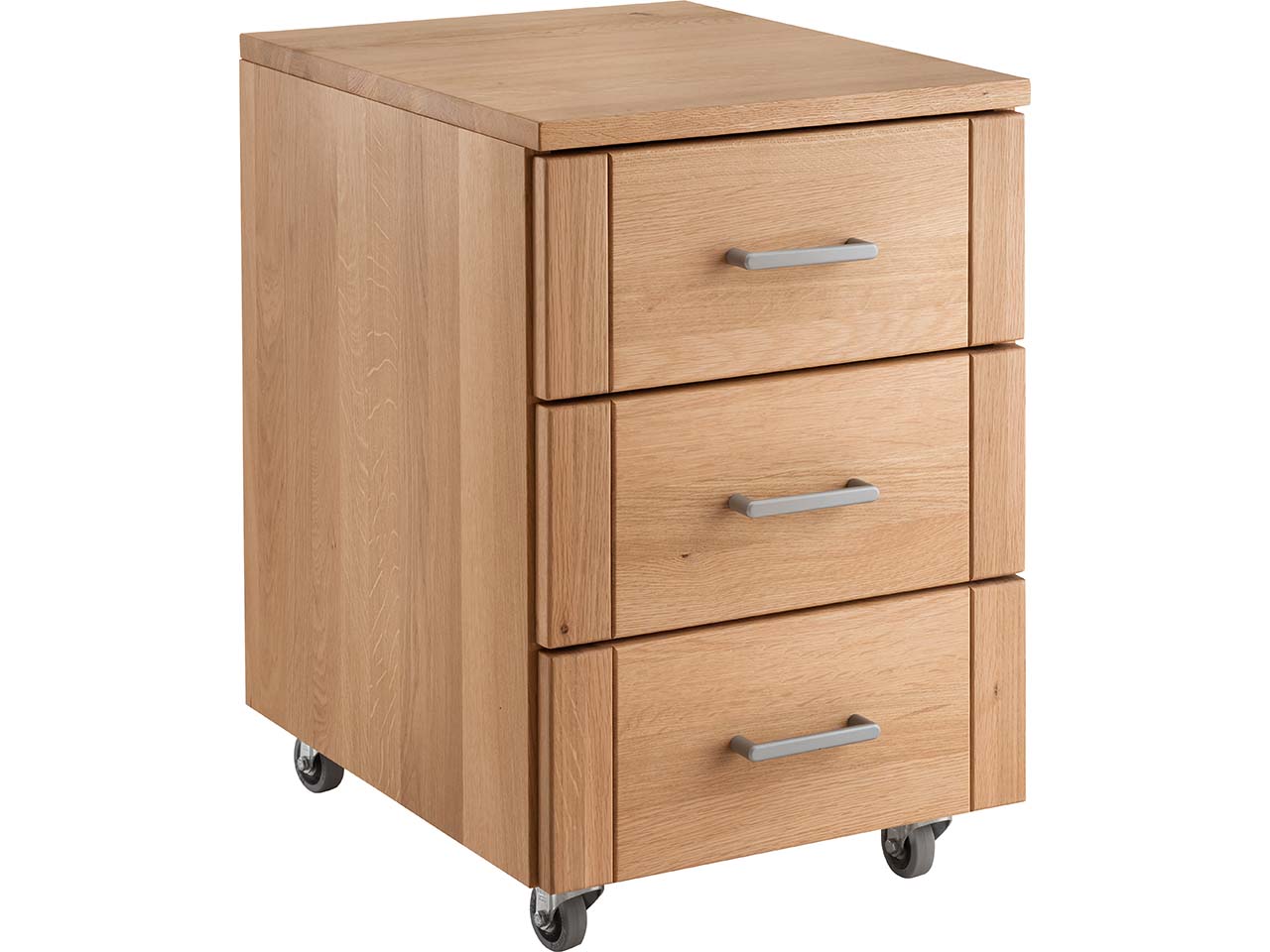 Rollcontainer "buxing selet" B 40 x T 50 x H 60 cm, Rahmenfront, Wildeiche