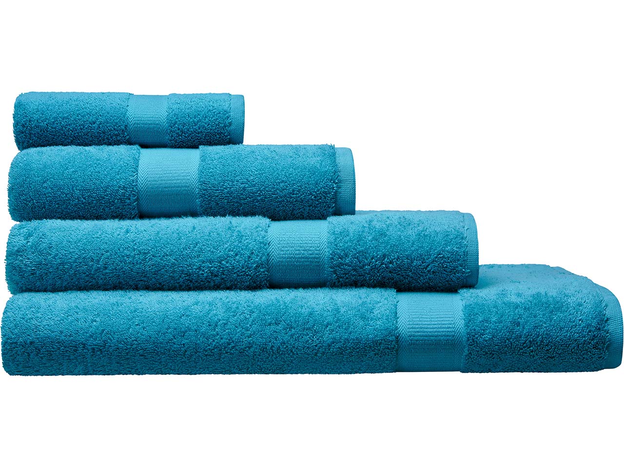 Cotonea Frottier Badetuch 100 x 180 cm, Bio-Baumwolle, atlantik