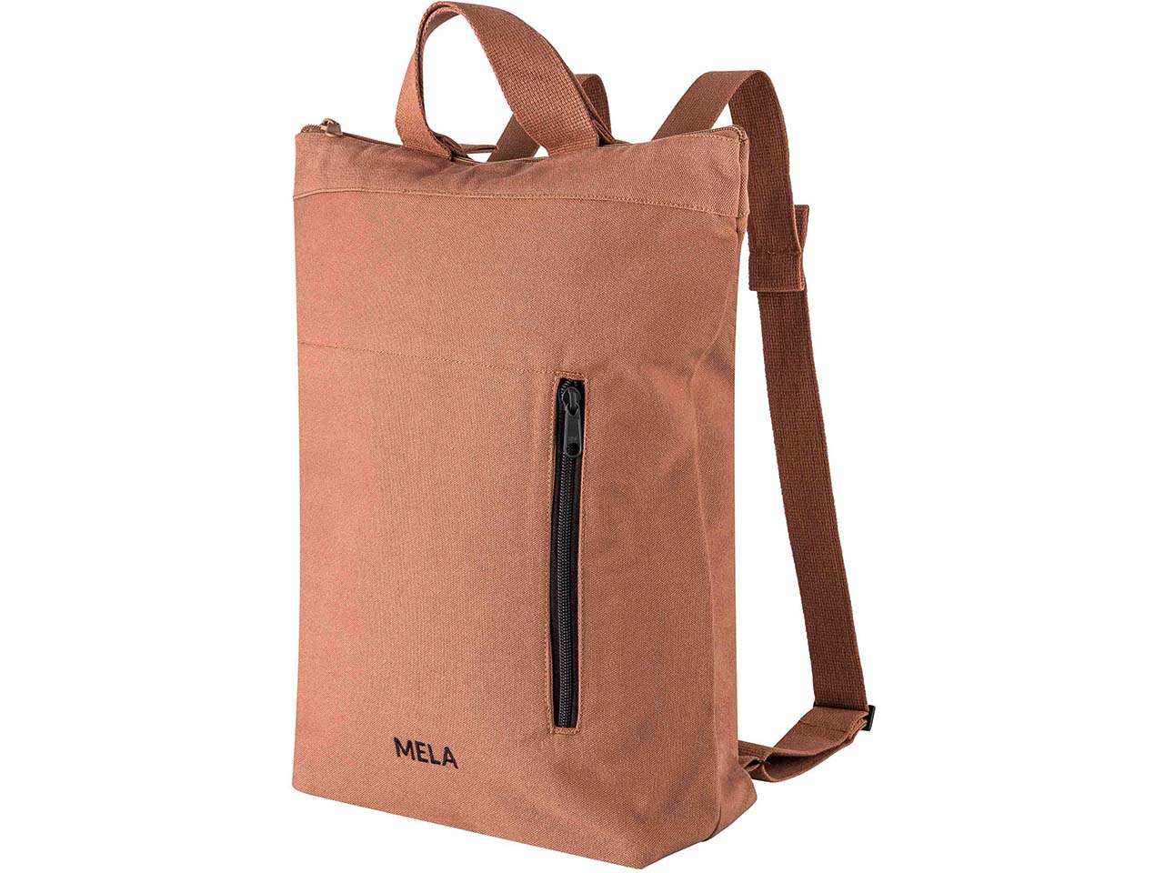 MELA Bio-Hybrid-Rucksack/Umhängetasche 'ANIL', nougat