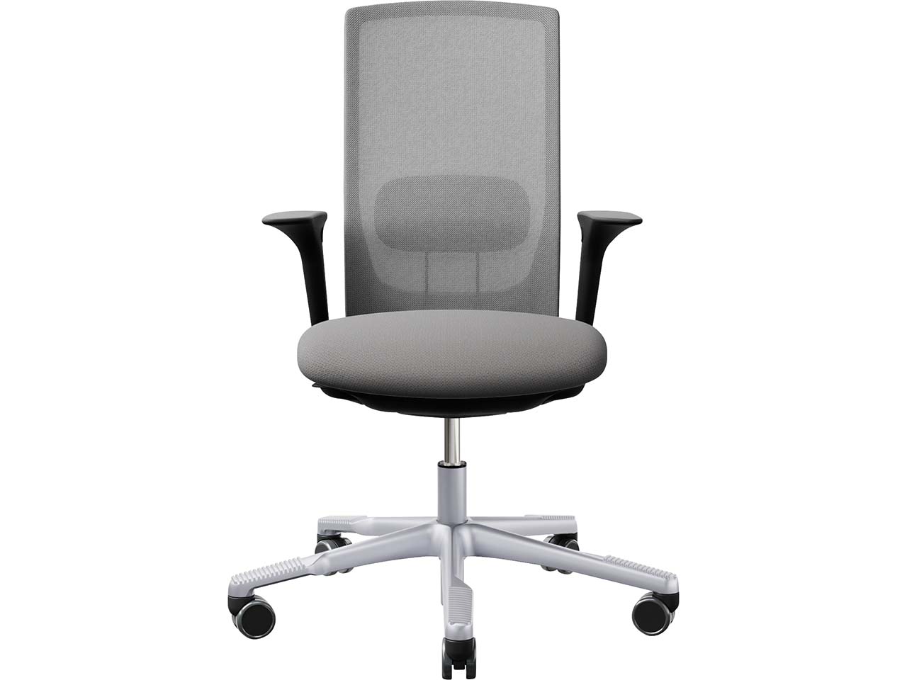 HAG Bürodrehstuhl "Futu mesh 1100-S" mit AL, Gestell: silber, Stoff: "FutuKnit" Stone