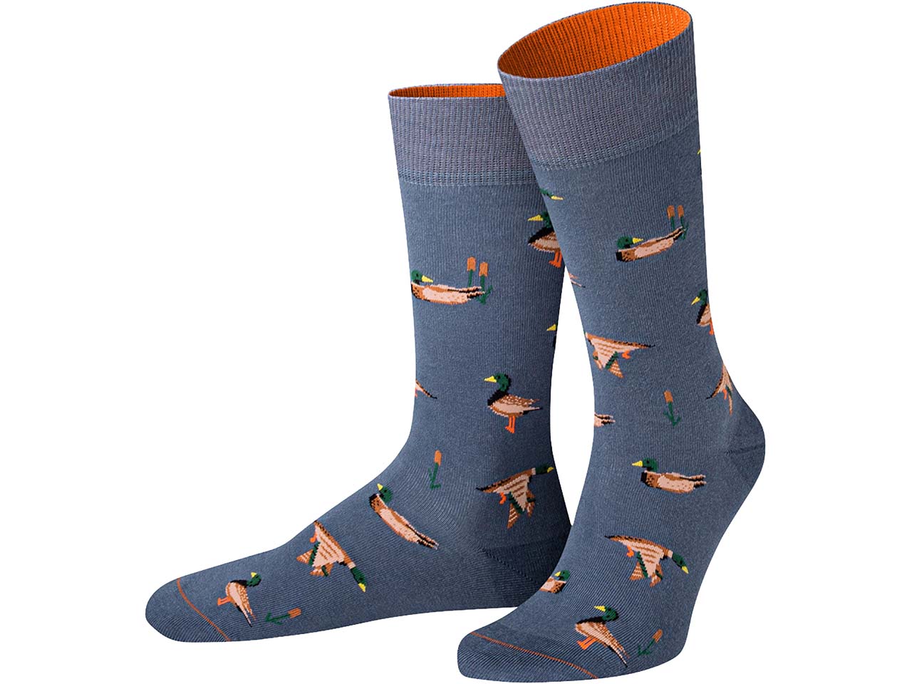 VON JUNGFELD Bio-Socken 'Ente', taubenblau, Gr. 39/42