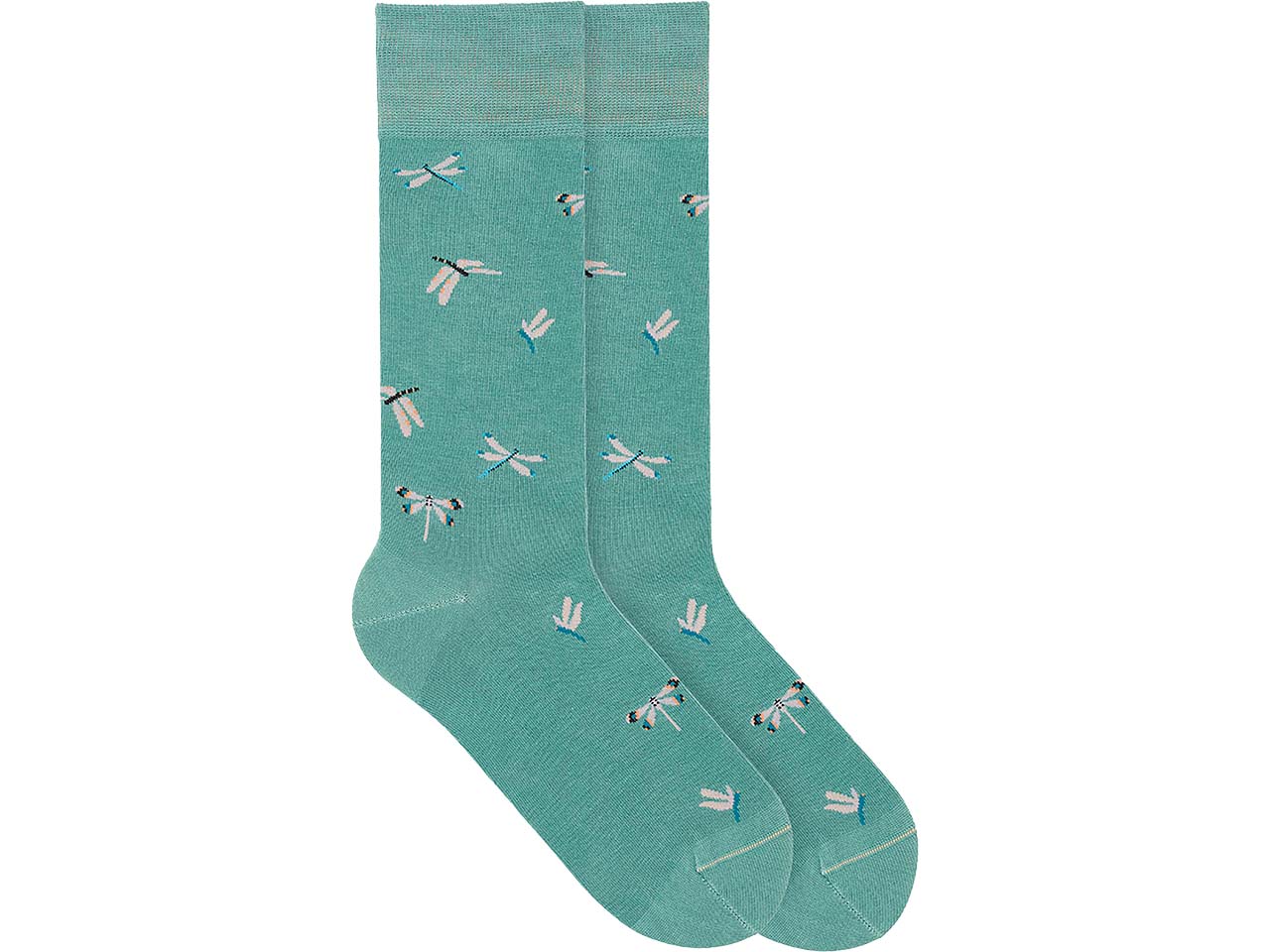 VON JUNGFELD Bio-Socken "Dragonfly", sea green, Gr. 43/46