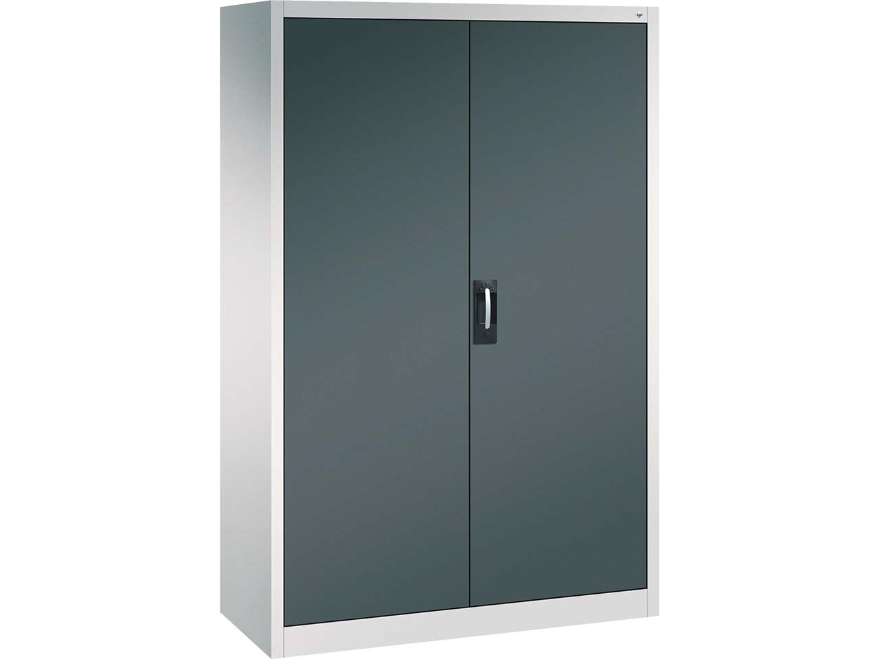 C+P Flügeltürenschrank Acurado, H1950xB1200xT500mm, Lichtgrau/Anthrazitgrau