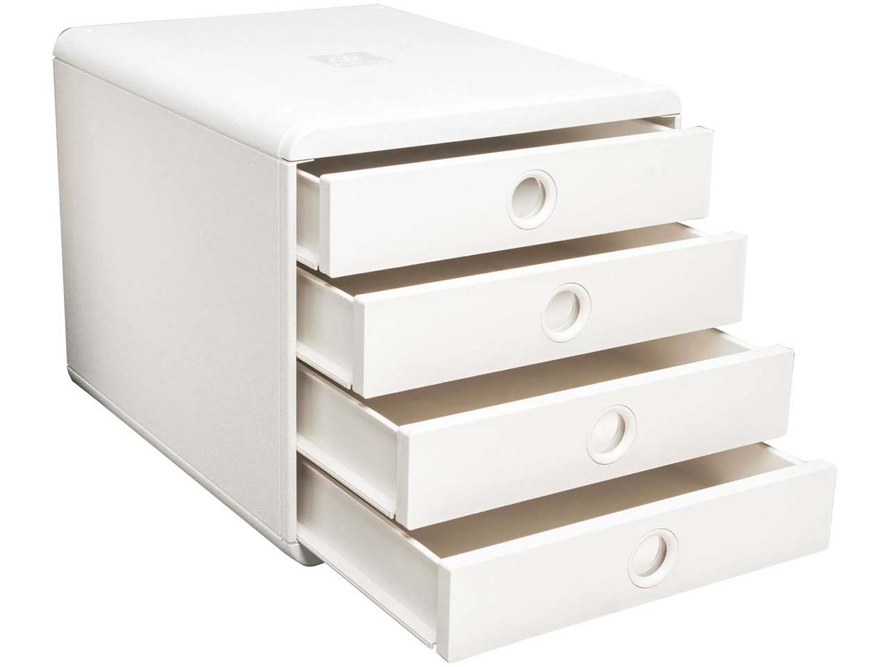 Exacompta Schubladenbox "Pop Box AutentiK" DIN A4+, 4 Schubladen, weiß Exacompta Schubladenbox "Pop Box AutentiK" DIN A4+, 4 Schubladen, weiß