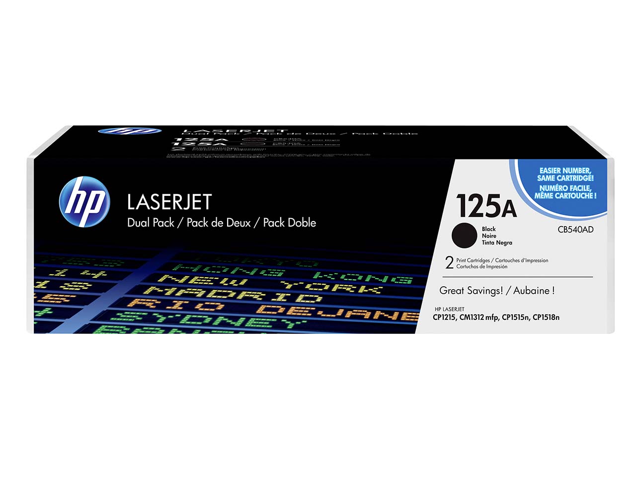 hp Twinpack Druckkassetten CB540AD schwarz