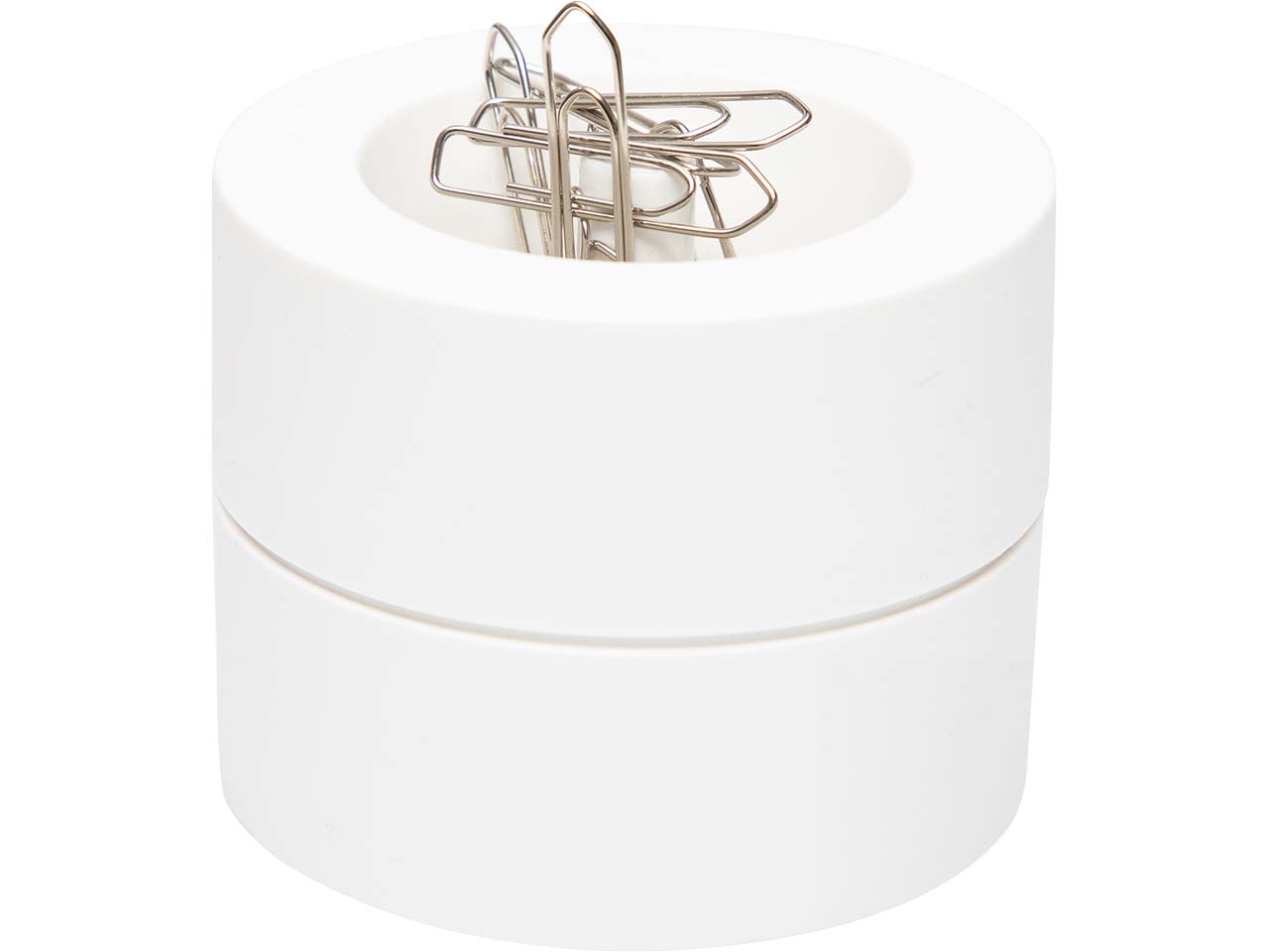 MAUL Klammerspender "MAULpro" inkl. 15 Büroklammern, weiß