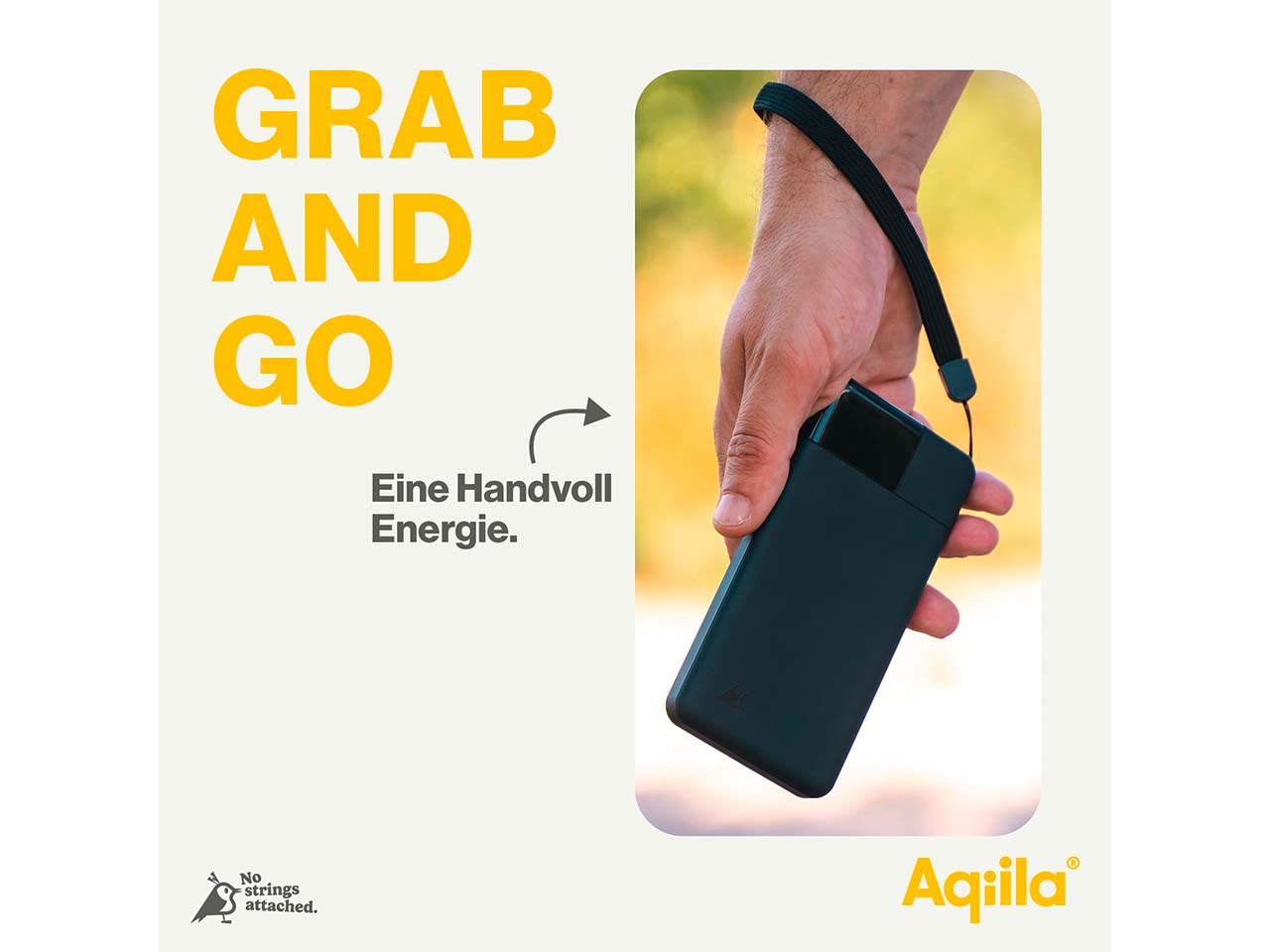 Aqiila Powerbank "Powerbird B10" 10.000 mAh, schwarz