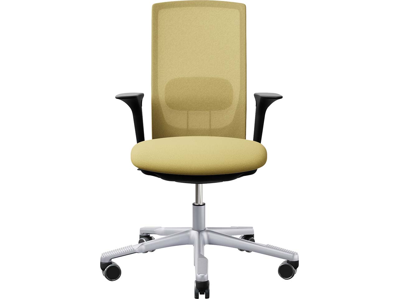 HAG Bürodrehstuhl "Futu mesh 1100-S" mit AL, Gestell: silber, Stoff: "FutuKnit" Straw