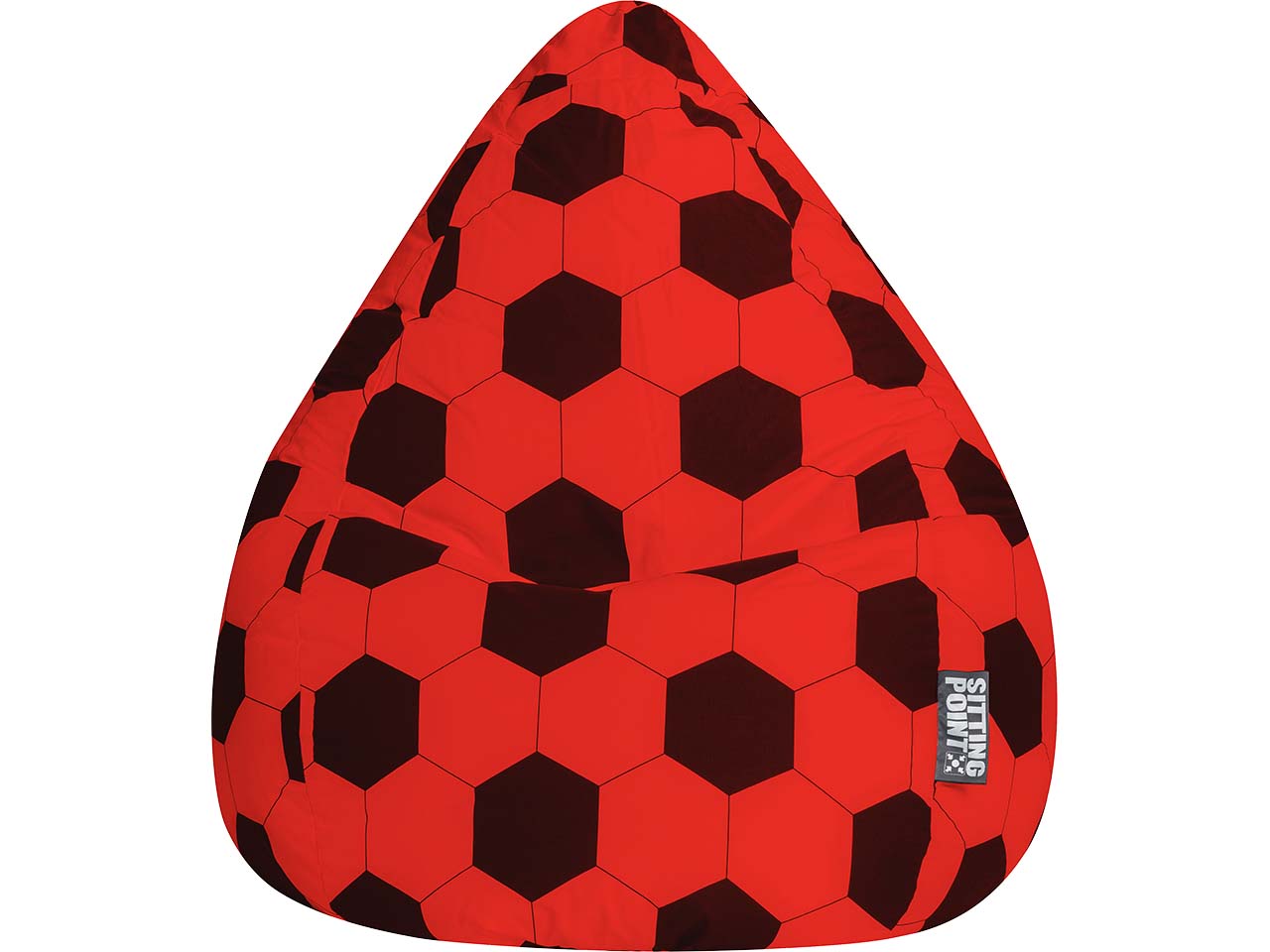 Sitzsack "Fankurve XL", 70 x 110 cm, schwarz-rot