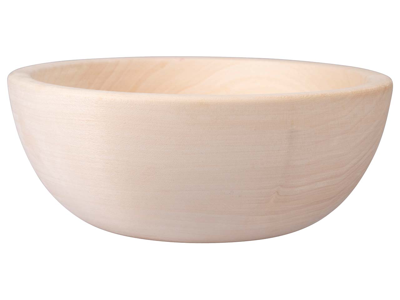 Schale aus massivem Lindenholz, 18 cm Ø, unbehandelt