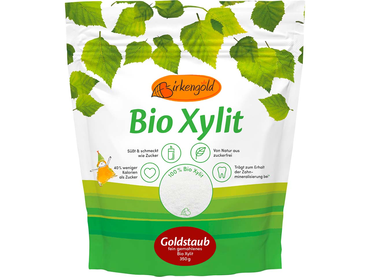 Birkengold Bio-Xylit, fein gemahlen, 350 g
