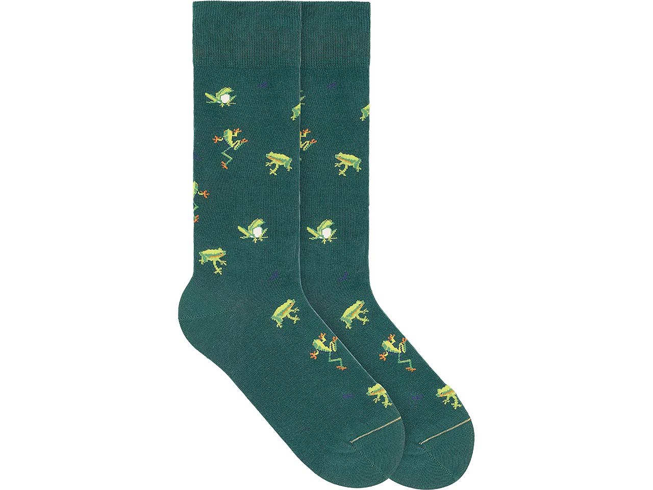 VON JUNGFELD Bio-Socken 'Frog', forest green, Gr. 43/46