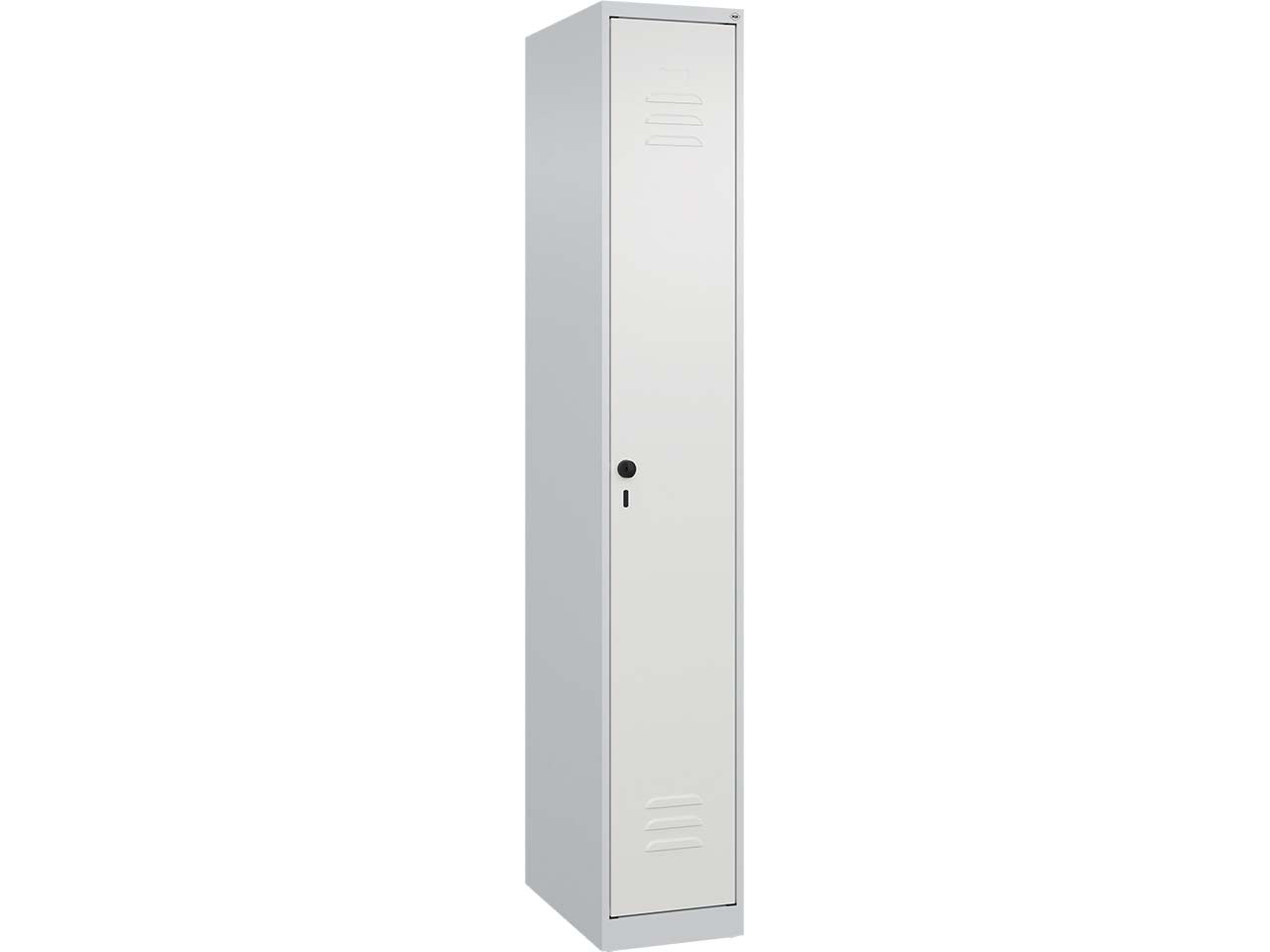 C+P Spind Classic PLUS, 1 Abteil, 1850x300x500mm, Lichtgrau/Verkehrsweiß