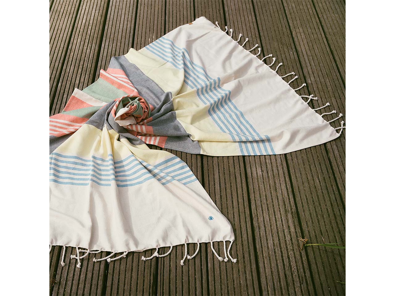 Living Crafts Bio-Hamam-Tuch "KATAR", multicolour, 200 x 100 cm
