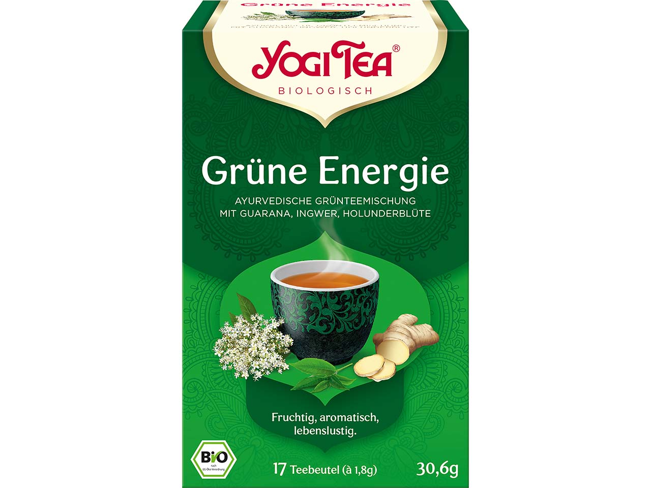 YOGI TEA Bio-Grüntee "Grüne Energie", 30,6 g