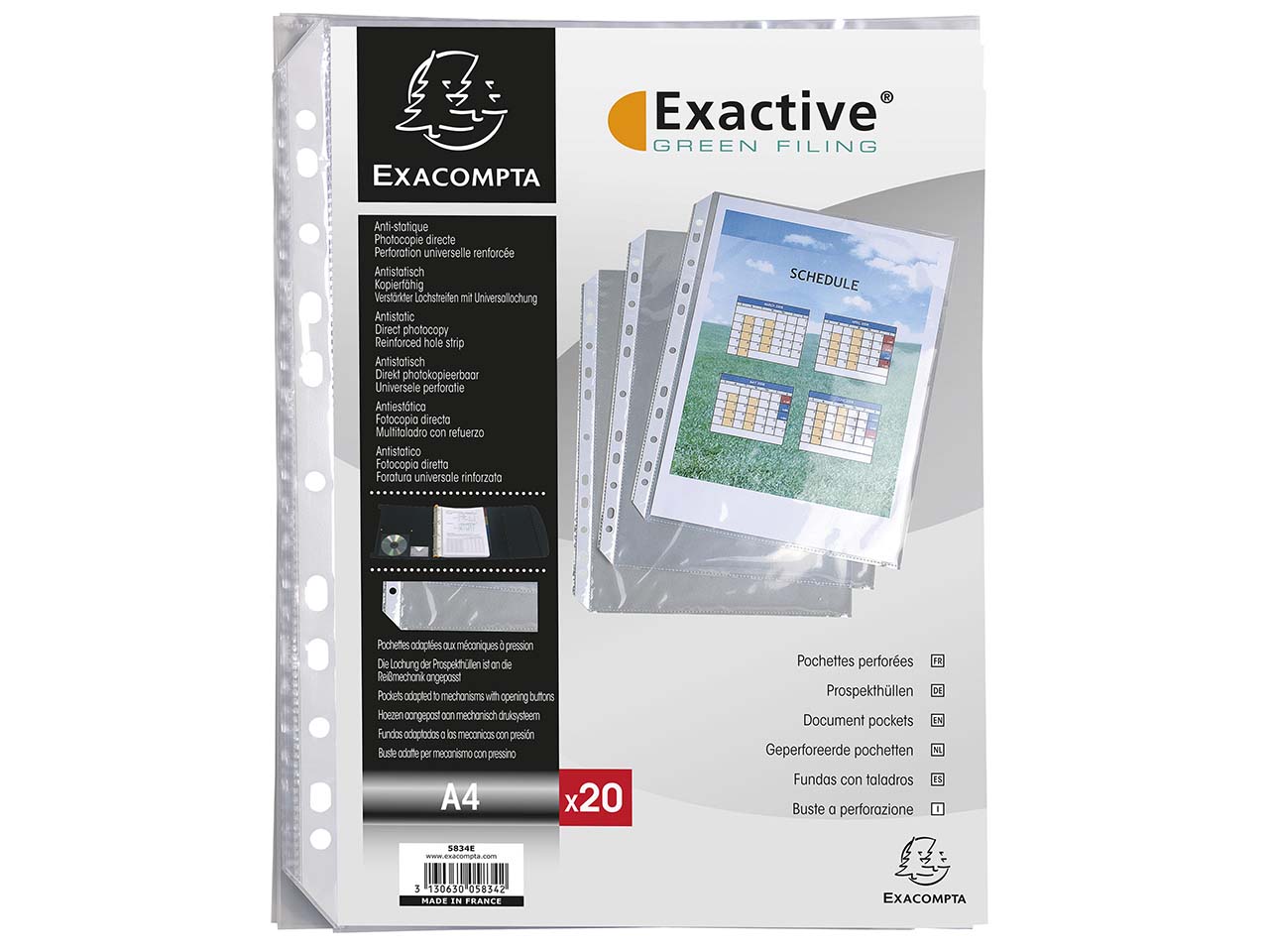 Exacompta Folien für Flipchart "Exashow" 20 Stück