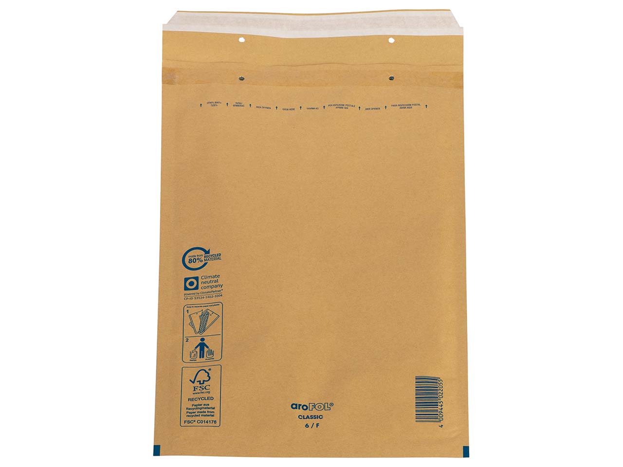 aroFOL Luftpolster-Versandtasche 240 x 350 mm (DIN A4) braun