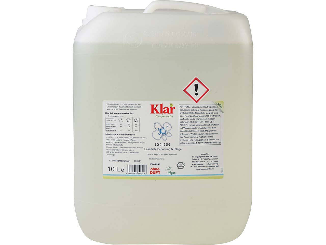 Klar Color-Flüssigwaschmittel, 10 l