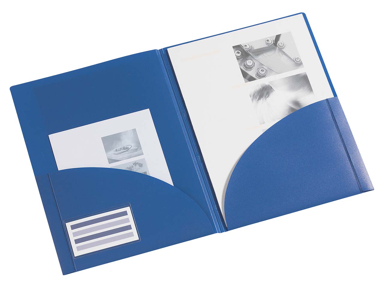 Angebotsmappe für A4 blau PP
